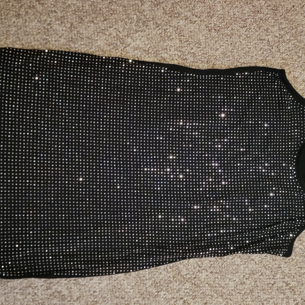Jennifer Lopez Black Sparkle Mini Dress - Picture 5 of 13